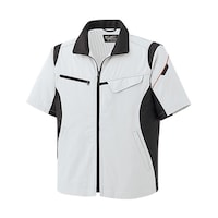 ミドリ安全 春夏作業服 帯電防止JIS適合 ベルデクセル 半袖ジャンパー VES741上 シルバーグレー Lサイズ VES741UEL