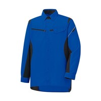 ミドリ安全 春夏作業服帯電防止JIS適合ベルデクセルフレックス長袖シャツVES2753上ロイヤルブルーLサイズVES2753UEL