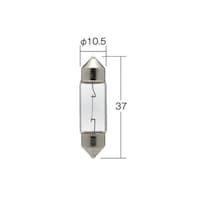 小糸製作所 ノーマルバルブ 一般電球 定格:12V10W 口金S8.5/8.5 ガラス球T10×37 光色クリア 1箱(10個入り) 2258