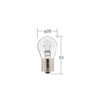 小糸製作所 カラーバルブ 一般電球 定格:24V 25W 口金BA15s ガラス球S25 光色アンバー /入数:1箱(10個入り) 4610A