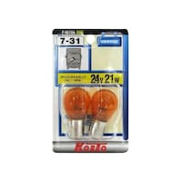 小糸製作所 24V 21W 口金BAU15s ガラス球S25 光色アンバー 2個入り P4670A