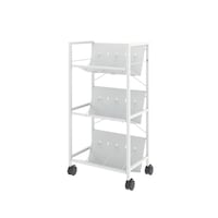 ガイアエデュケーション 高耐荷重ファイルワゴン ホワイト 3段 GEFCFWW3H