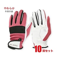 ジェイワークスプランニング 牛革手袋甲ポリエステル マジック付 M 1袋(10双入) JWG120