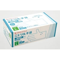 パックスタイル 使い捨て手袋 ニトリル手袋 8001粉無 L 青 パックスタイル 1袋(100個入) 00759955