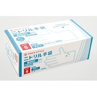 パックスタイル 使い捨て手袋 ニトリル手袋 8001粉無 S 青 パックスタイル 1袋(100個入) 00759953
