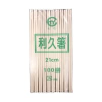 マスキ 割箸 白楊8寸利久箸 21cm マスキ 1個(100膳入) 00693181