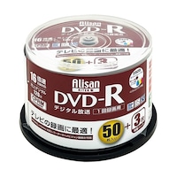 アリサン Alisan DVDR 1回録画用 ホワイトレーベル ALDVDR16XCPRM53SP