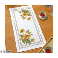 オリムパス製絲 クロスステッチ 刺しゅうキット 美しい花たち サンフラワー 白 1196