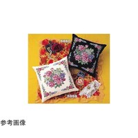 オリムパス製絲 クロスステッチ 刺しゅうキット クッション ロマンティックフラワー ベージュ 5859