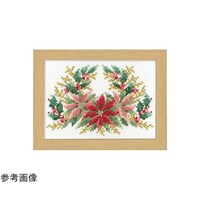 オリムパス製絲 刺しゅうキット 12ヶ月の花フレーム マリー・カトリーヌ クロスステッチキット 12月ポインセチア 7519