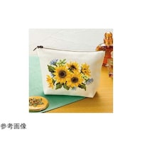 オリムパス製絲 ししゅうキット「花刺しゅうの優しい小物」 ポーチ・ひまわり 9020