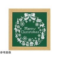 オリムパス製絲 クリスマス クロスステッチししゅうキット クリスマスリース ・グリーン X101