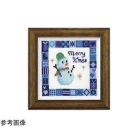 オリムパス製絲 クロスステッチ 刺しゅうキット クリスマス スノーマン ミニ額付き オフホワイト X81