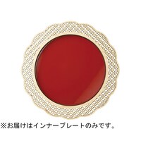 ヤマコー 細密料理プレート用 インナープレート 朱/黒 08310