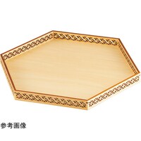 ヤマコー ひのき細密六角膳 特大 麻の葉 28011