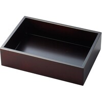 ヤマコー 新・溜塗長方料理箱 38108