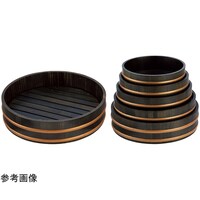 ヤマコー 天然木盛込桶 黒彩色(目皿付) 尺1 30020