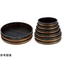 ヤマコー 天然木盛込桶 黒彩色(目皿付) 尺3 30022
