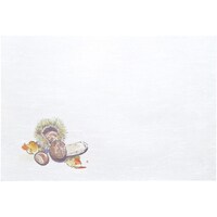 ヤマコー 尺3雲竜和紙懐石まっと 枯淡 松茸と栗(8月ー10月) (100枚入) 65208