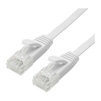 ホーリック LANケーブル UTP カテゴリー6A フラット 3m ホワイト LC30037FW