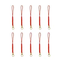 アーテック カン付根付紐 8cm 朱赤 1組(10本入) F1153