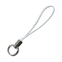 アーテック 二重リング付きストラップ 金具:ニッケル 白 1組(100本入) KD102100
