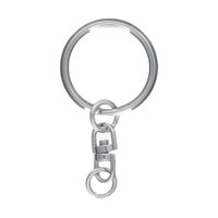 アーテック 回転カン付きキーホルダー金具 全長4.5cm シルバー 1組(10個入) KD20 ※2組以上から注文可能(販売価格は1組単位の価格)