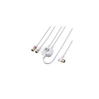 アズワン 4K8K対応アンテナ分波器ケーブル付(F(ネジ)0.5mL(L字)1m) OBTSFL2C10WH OBTSFL2C10WH