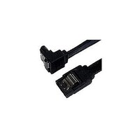 親和産業 SATA3ケーブル 片下L型 黒 ラッチ付 100cm SSSAFCSL10LK SSSAFCSL10LK