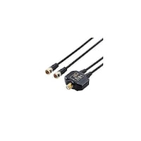 アズワン 4K8K対応アンテナ分配器 出力ケーブル付(F(ネジ)0.5m) OBTDFF2C05BK OBTDFF2C05BK