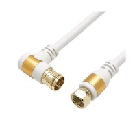 ホーリック アンテナケーブル 3m ホワイト L字差込式/ネジ式コネクタ AC30054WW