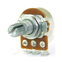 アズワン ローレット軸タイプ 炭素皮膜可変抵抗 Bカーブ 10kΩ R16K4B10K L15KC/CI ※4個以上から注文可能(販売価格は1個単位の価格)