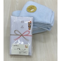 無撚糸の粗品タオル (ブルー) 60個入