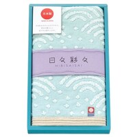 今治タオル「こうこう(ブルー)」:1周年記念熨斗付タオルギフト 5個入