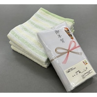 フレッシュボーダー(緑):泉州産お年賀タオル_24個入