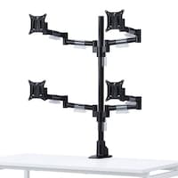 サンワサプライ 水平多関節液晶モニタアーム(4面) CRLA1505BK【メーカー直送/軒先渡し】