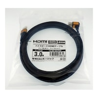 ホーリック HDMIケーブル L型90度 3m ゴールド HL30567GD