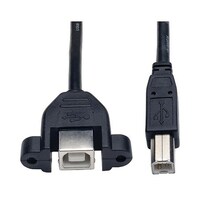 TRIPPLITE USB CABLE 2.0 TYPE B PLUGRCPT 1FT U025001PM