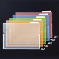 ライオン事務器 EA762CF703 A4 インデックスホルダー(グリーン/マチ付/4冊)