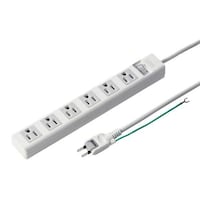 サンワサプライ EA815GM285 AC125V/15Ax2.5m タップ(6口/3P/一括スイッチ付)