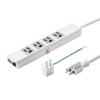 サンワサプライ EA815GM331 AC125V/15Ax3m タップ(4口/3P/一括スイッチ/抜止)