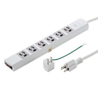 サンワサプライ EA815GM334 AC125V/15Ax5m タップ(6口/3P/一括スイッチ/抜止)