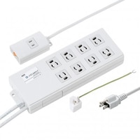 サンワサプライ EA815GM343 2m/8口3P タップ(雷ガード/手元スイッチ/BOX型)