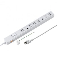 サンワサプライ EA815GM347 2m/8口3P タップ(雷ガード/一括スイッチ/ライン型)