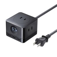 サンワサプライ EA815GM420 125V/10Ax2m モバイルタップ(3口/2P 3口/C)