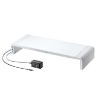 サンワサプライ EA954HC329 520x200x80mmモニタースタンド(USBハブAx2,C白)