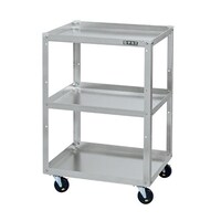 サカエ EA956SA36 540x450x800mm アルミ製ツールワゴン(導電ゴム車)