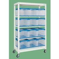 サカエ EA976FD21 1250x570x2073mm コンテナラック(50L/移動式)