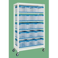 サカエ EA976FD22 1250x570x2073mm コンテナラック(40L/移動式)