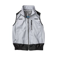 空調服 空調服R 遮熱ベスト(フルハーネス対応) + 空調服R スターターキット KU92120/シルバー/5L + SK23021R70